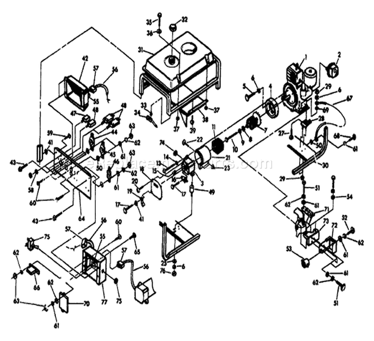 Page A Diagram and Parts List for 9421-0 S4000 Briggs and Stratton Generator